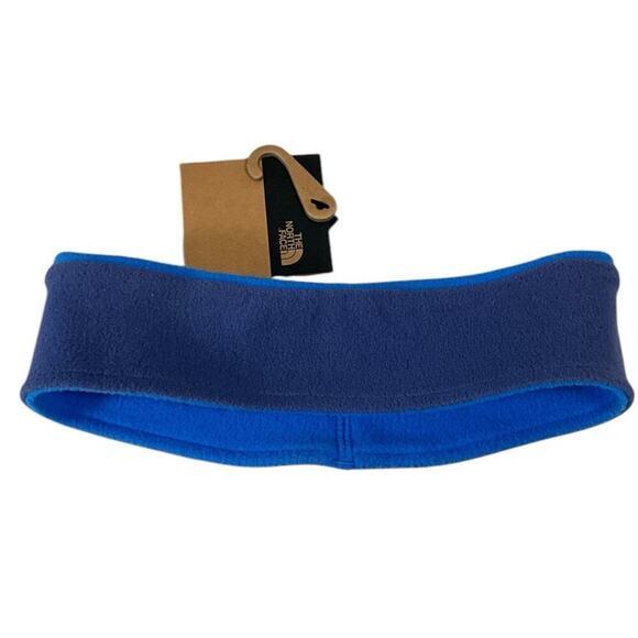 The North Face Kids Glacier Reversible Headband NWT Medium Light Blue Gray Cozy - Picture 7 of 9